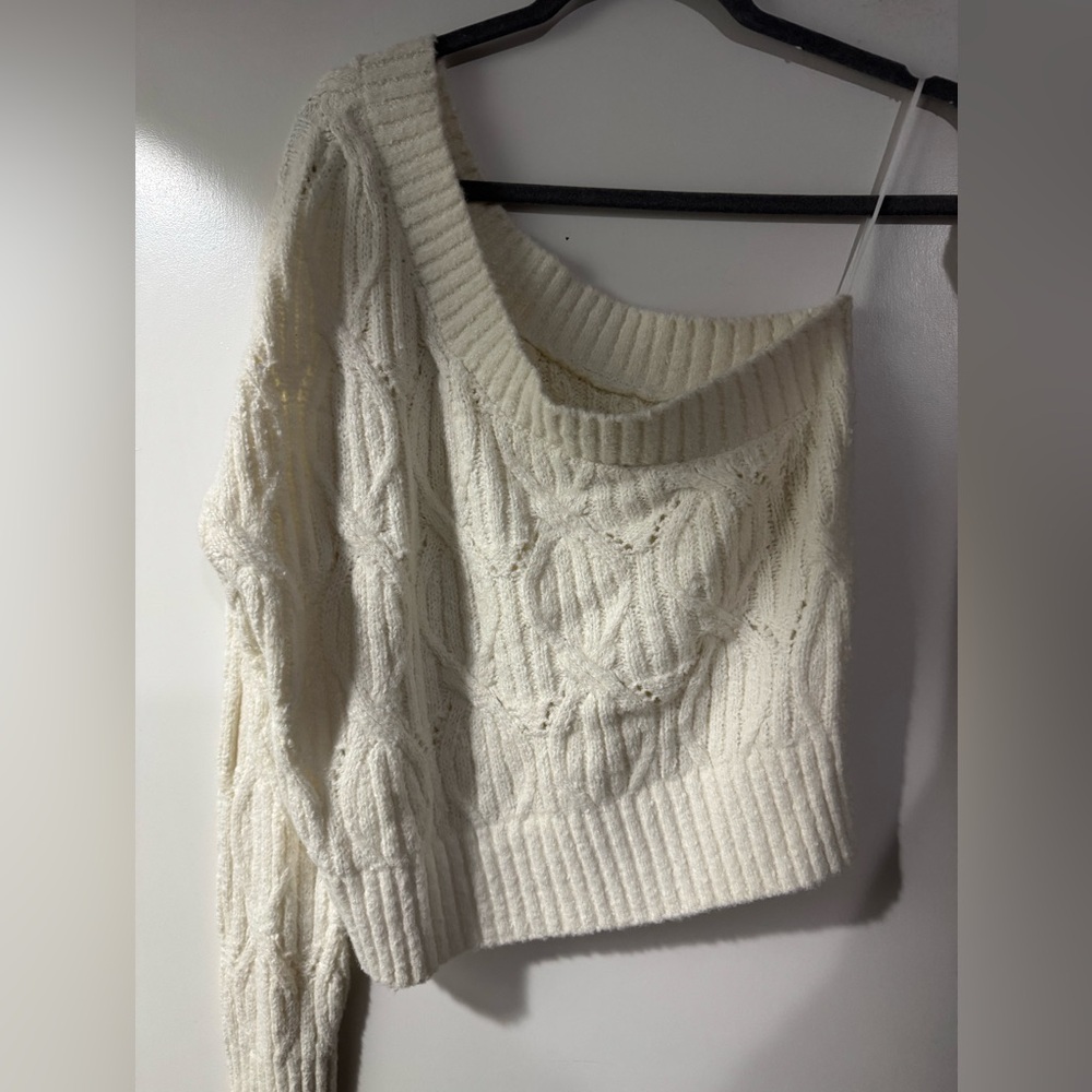 By Together Ivory Off-Shoulder Sweater
